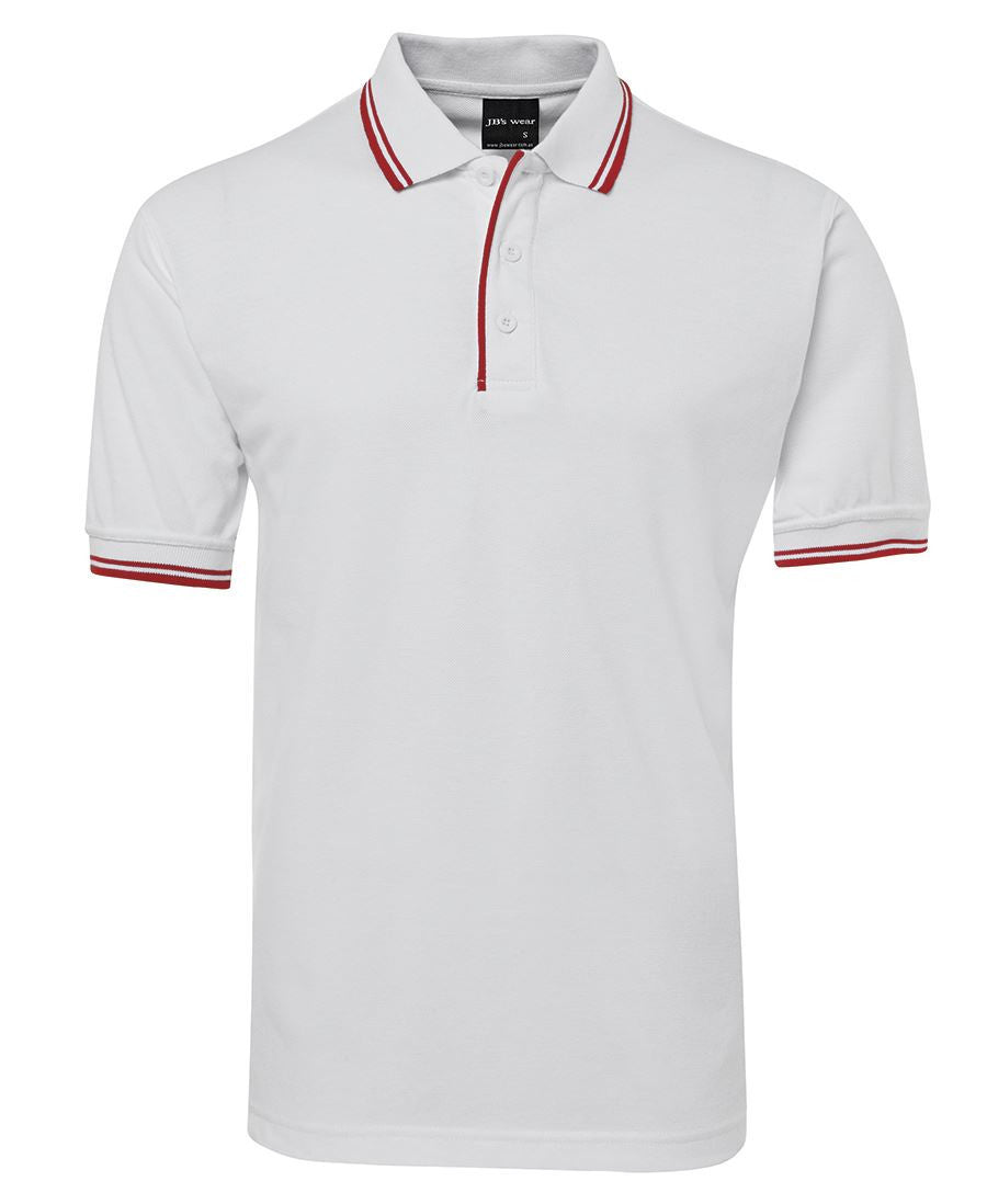 JB's Wear-Jb's Contrast Polo - Adults 2nd ( 11 Color )-White/Red / S-Uniform Wholesalers - 13