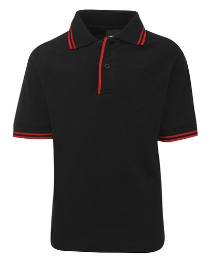 JB's Wear-JB's Kids Contrast Polo-Black/Red / 4-Uniform Wholesalers - 2