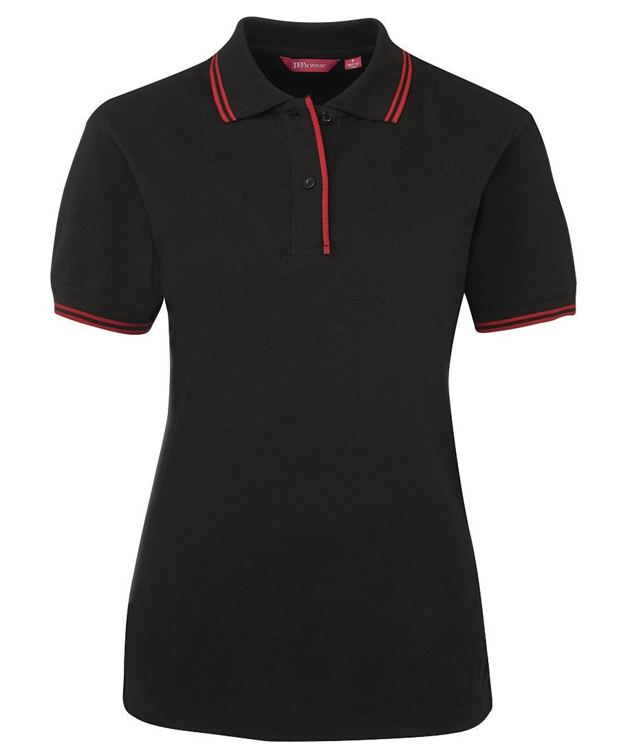 JB's Wear-Jb's Ladies Contrast Polo 1st ( 7 Color )-Black/Red / 8-Uniform Wholesalers - 4