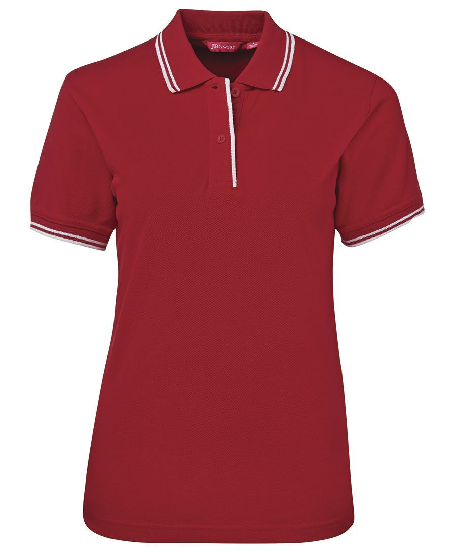 JB's Wear-Jb's Ladies Contrast Polo 2nd ( 9 Color )-Red/White / 8-Uniform Wholesalers - 9
