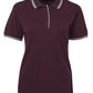JB's Wear-Jb's Ladies Contrast Polo 1st ( 7 Color )-Maroon/White / 8-Uniform Wholesalers - 9