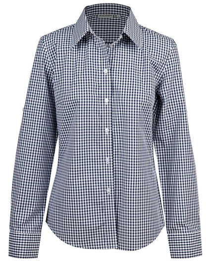 Winning Spirit Ladie's Gingham Check Long Sleeve Shirt (M8300L)