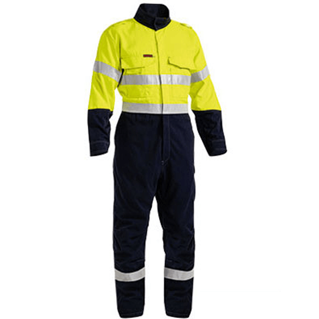 Bisley Tencate Tecasafe® Plus Taped 2 Tone Hi Vis Engineered FR Vented Coverall (BC8086T)
