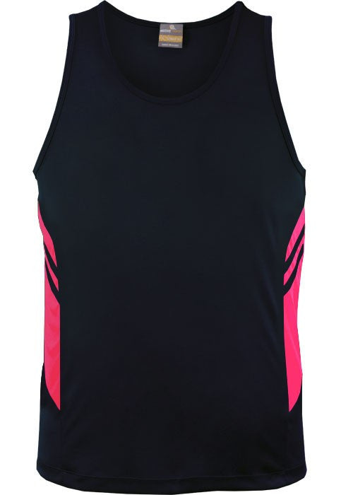 Aussie Pacific-Aussie Pacific Kids Tasman Singlets(1st 14 colors)-4 / Navy/Neon Pink-Uniform Wholesalers - 13