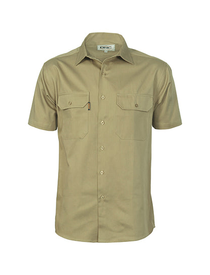 DNC Cotton Drill S/S Work Shirt  - Short Sleeve (3201)