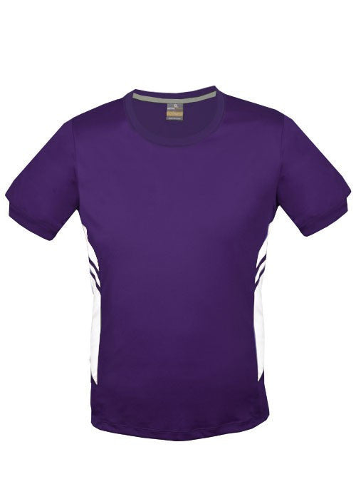 Aussie Pacific-Aussie Pacific Kids Tasman Tee(2nd 13 Colors)-4 / Purple/White-Uniform Wholesalers - 9