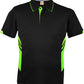 Aussie Pacific-Aussie Pacific Kids Tasman Polo(1st 14 colors)-4 / Black/Neon Green-Uniform Wholesalers - 3