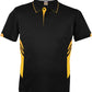 Aussie Pacific-Aussie Pacific Kids Tasman Polo(1st 14 colors)-4 / Black/Gold-Uniform Wholesalers - 4