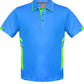 Aussie Pacific-Aussie Pacific Kids Tasman Polo(1st 14 colors)-4 / Cyan/Neon Green-Uniform Wholesalers - 9