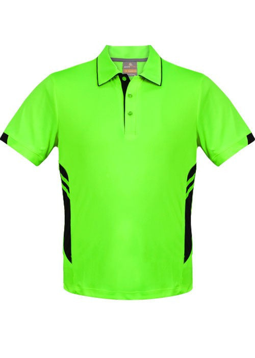 Aussie Pacific-Aussie Pacific Kids Tasman Polo(2nd 13 colors)-4 / Neon Green/Black-Uniform Wholesalers - 11