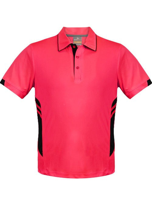 Aussie Pacific-Aussie Pacific Kids Tasman Polo(2nd 13 colors)-4 / Neon Pink/Black-Uniform Wholesalers - 13