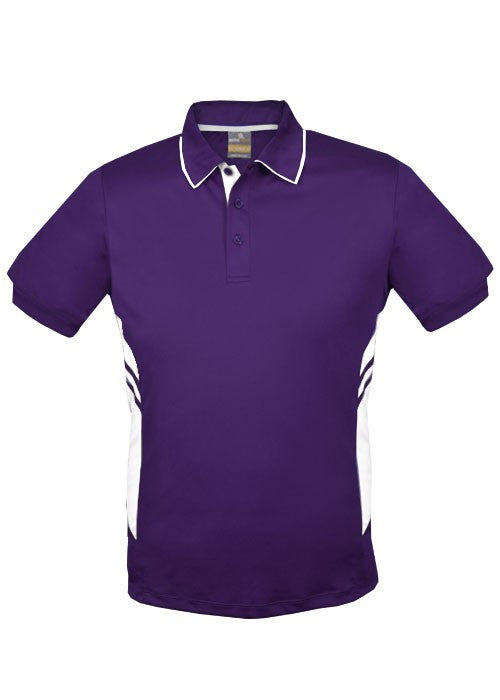 Aussie Pacific-Aussie Pacific Kids Tasman Polo(2nd 13 colors)-4 / Purple/White-Uniform Wholesalers - 5