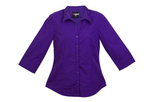 Ramo-Ramo Ladies 3/4 Sleeve Shirts-Grape / 8-Uniform Wholesalers - 4
