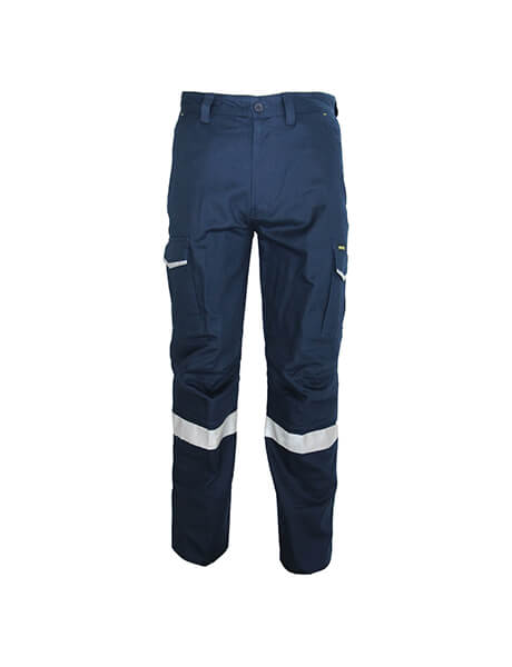 COTTON DRILL WORK PANTS WITH DOUBLE 3M - REFLECTIVE TAPE - 1011