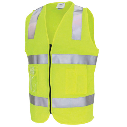 DNC Day/Night Side Panel Safety Vest with Generic R/Tape (3507)