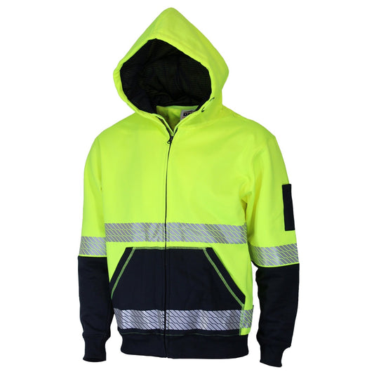 DNC Hivis Segmented Tape Full Zip Hoodie (3530)