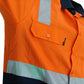 DNC Hivis 2 tone L/W cotton bio-motion & "x" back shirt with CSR R/tape - L/S (3547)