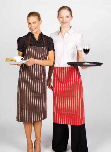 Ramo-Ramo Stripe Apron - Full Bib--Uniform Wholesalers - 1