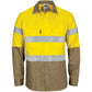 DNC HiVis L/W Cool-Breeze T2 Vertical Vented Cotton Shirt with Gusset Sleeves. Generic Tape - L/S (3784)
