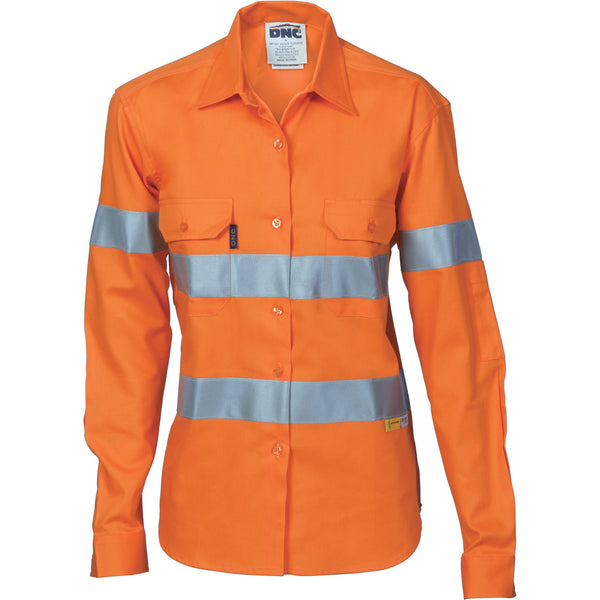 DNC-Ladies-Hi-Vis-Cool-Breeze-Cotton-Shirt-With-3M-R/Tape