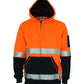 DNC Hivis 2 tone full zip super fleecy hoodie with CSR R/tape (3788)