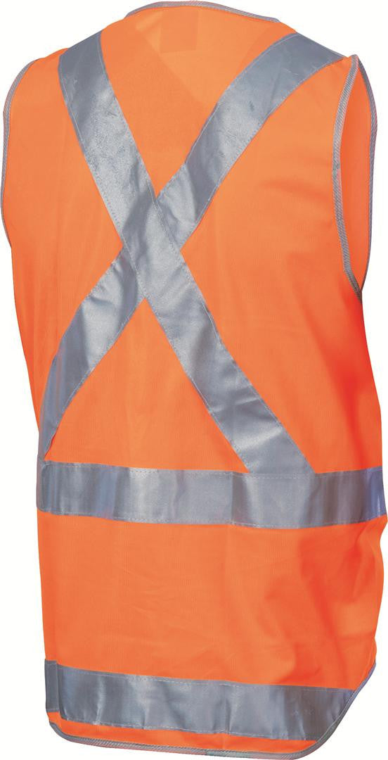 DNC Day & Night Cross Back Safety Vest with Tail (3802)