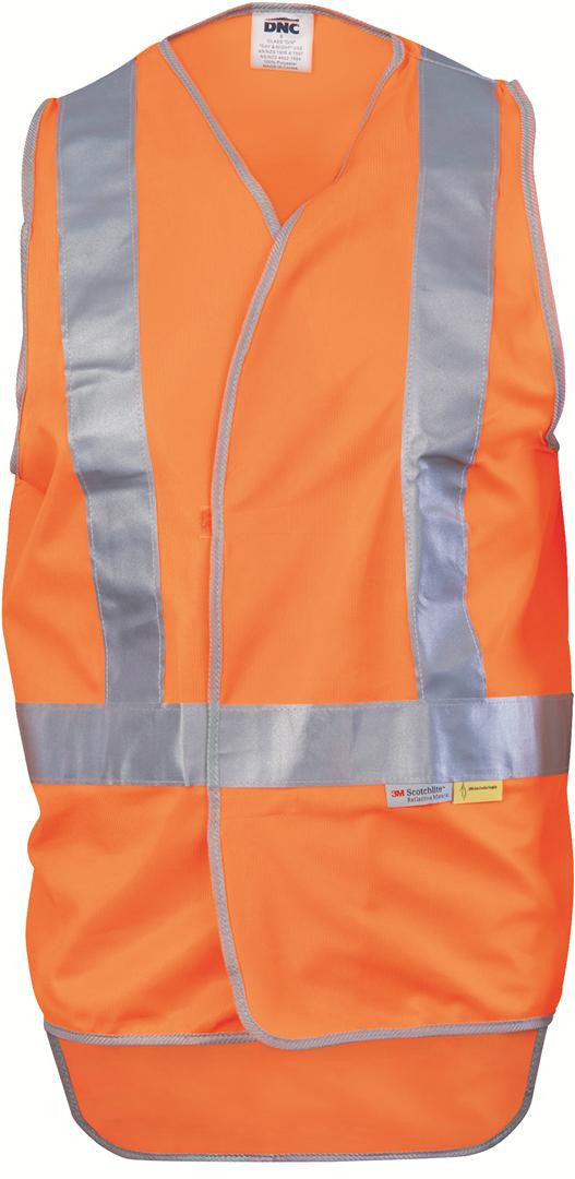 DNC Day & Night Cross Back Safety Vest with Tail (3802)