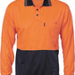 DNC Hivis Two Tone Cool Breathe Polo Shirt, Long Sleeve  (3813)
