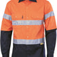 DNC HiVis Two Tone Cotton Shirt with 3M 8910 R/Tape, Long Sleeve (3836)