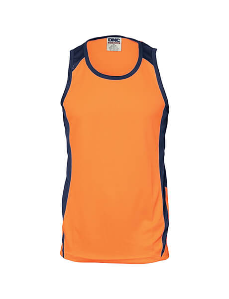 DNC Hi Vis Cool Breathe Action Singlet (3842) – Uniform Wholesalers