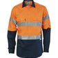 DNC HiVis Two Tone Close Front Cotton Shirt with 3M R/Tape, Long Sleeve (3849)