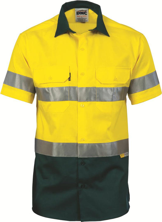 DNCHiVis Two Tone Cool-Breeze Cotton Shirt with 3M Reflective Tape, S/S (3887)