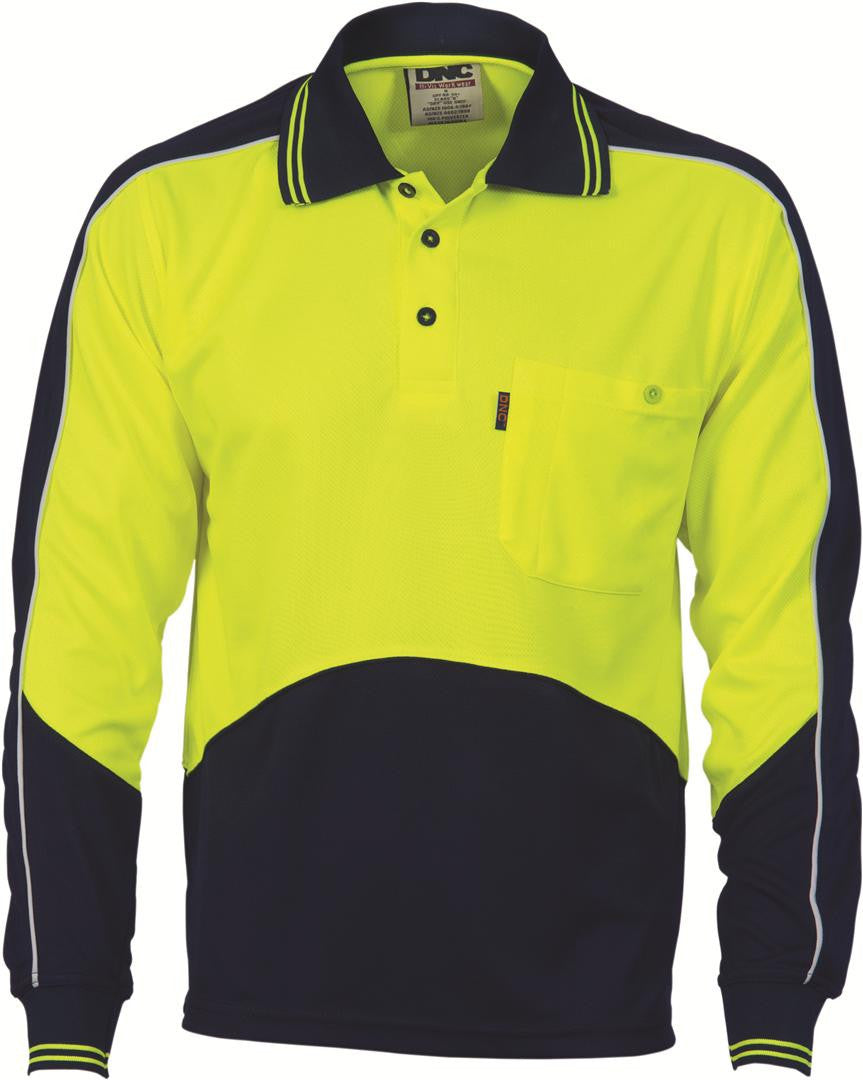 Hi vis polo sales shirts long sleeve