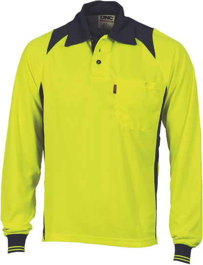 DNC Cool Breathe Action Polo Shirt - Long Sleeve (3894)