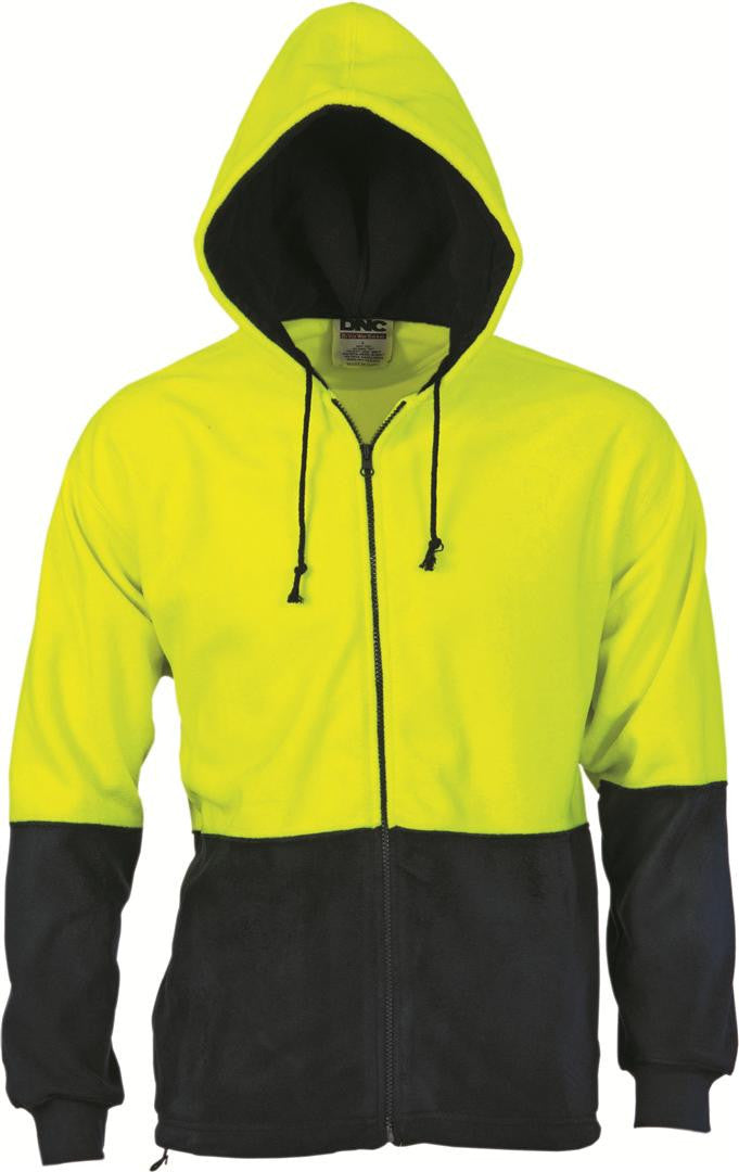 DNC-HiVis- Zip-Polar-Fleece-Hoodie