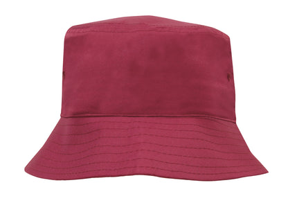 Headwear Breathable Poly Twill Childs Bucket Hat (3939)
