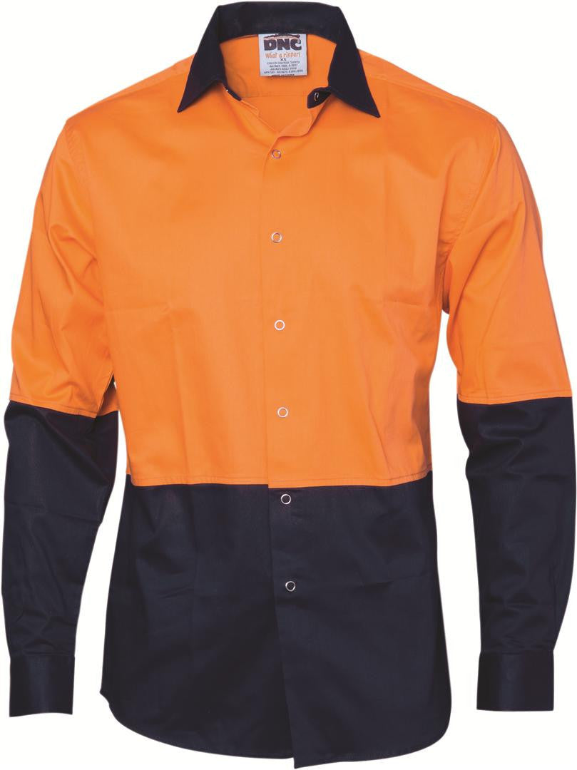 DNC HiVis Food Industry Cool-Breeze Cotton Shirt - Long Sleeve (3942)