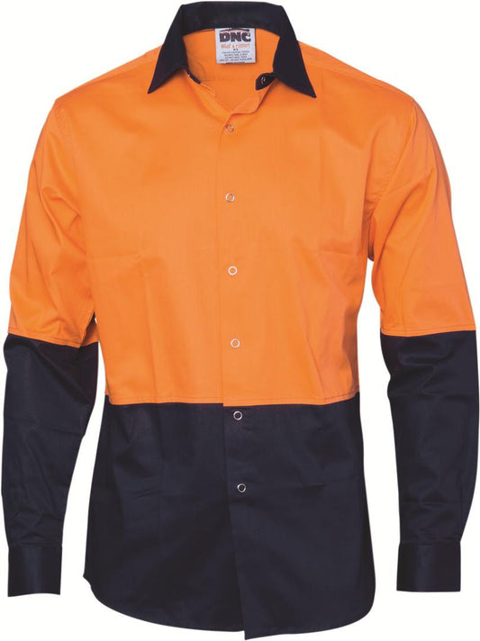 DNC HiVis Food Industry Cool-Breeze Cotton Shirt - Long Sleeve (3942)