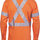 DNC HiVis Cool-Breeze Cross Back Cotton Shirt with 3M R/Tape - long sleeve (3946)