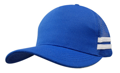 Headwear American Premium Twill/Mesh Deep Fit Trucker With Stripes (3995)