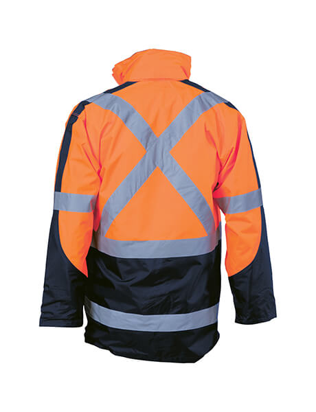 DNC Hivis Cross Back 2 Tone D/N “6 In 1” Contrast Jacket (Outer Jacket And Inner Vest Can Be Sold Separ (3998)