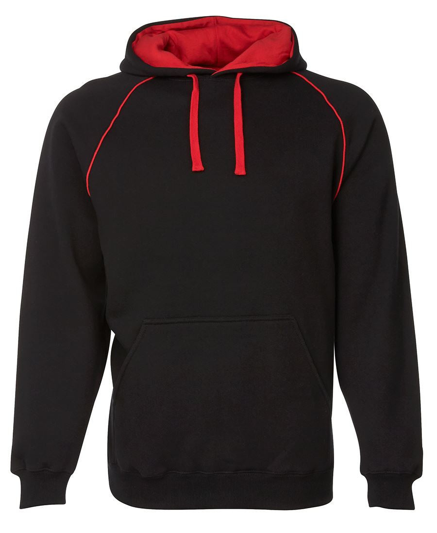 JB's Wear-JB's Contrast Fleecy Hoodie-Black/Red / S-Uniform Wholesalers - 3