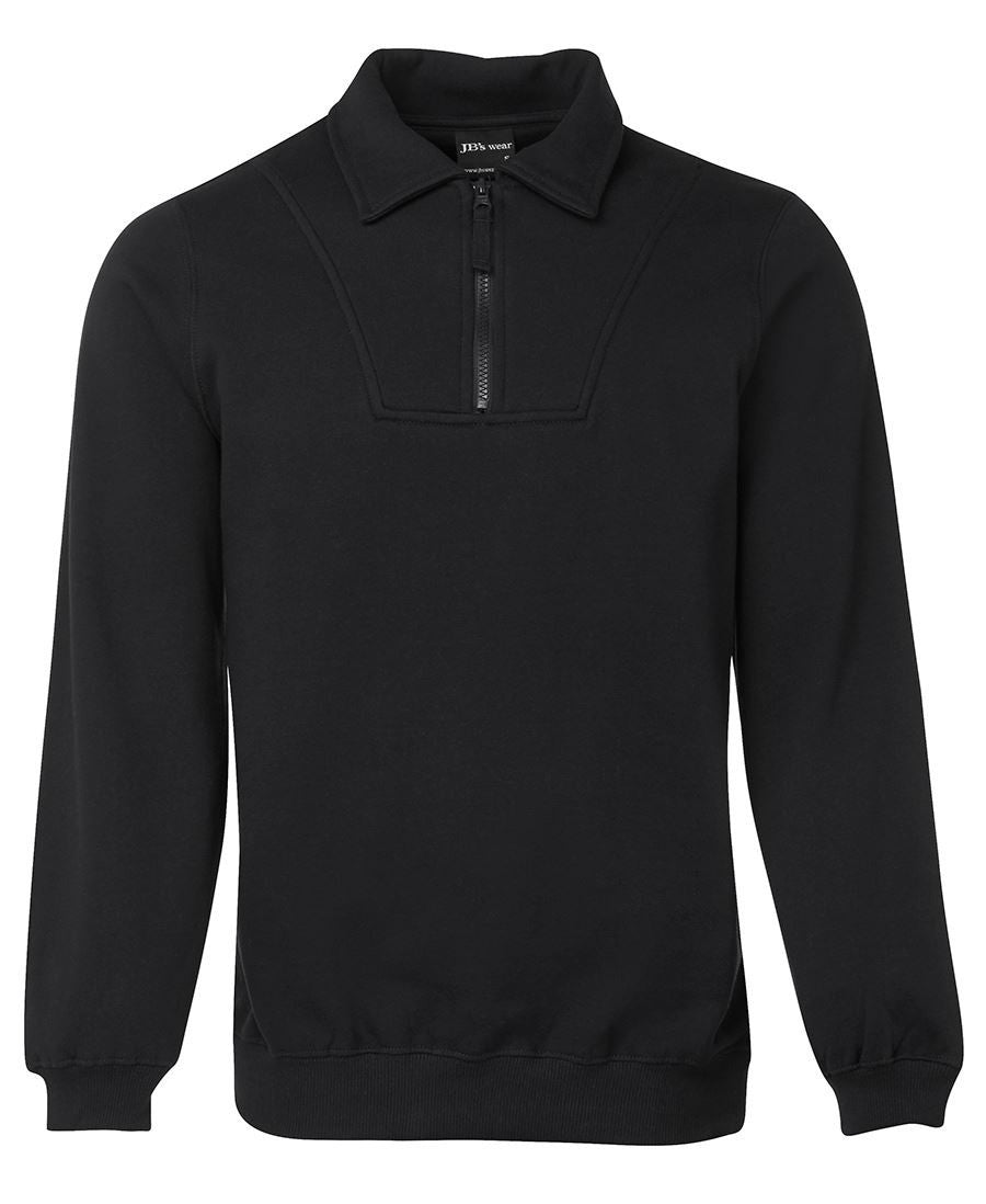 JB's Wear-JB's  Adults Half Zip Fleecy Sweat-Black / S-Uniform Wholesalers - 2