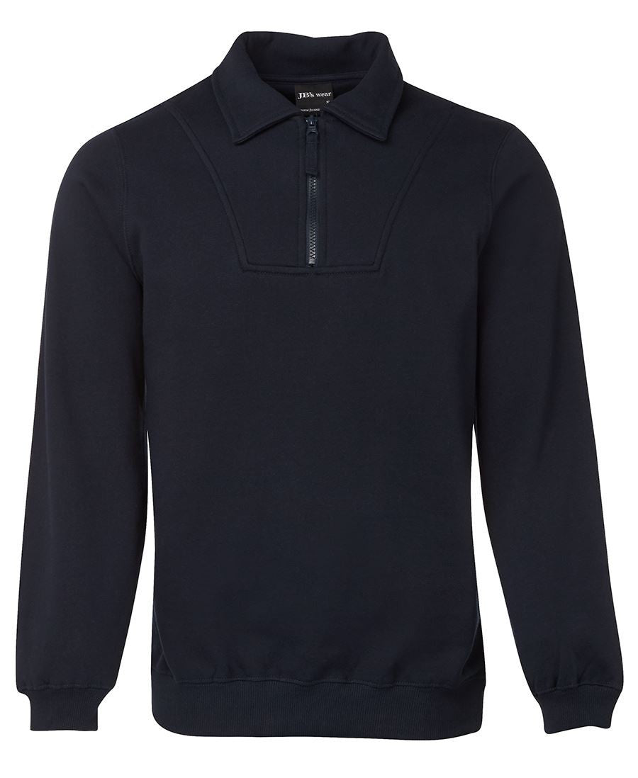 JB's Wear-JB's  Adults Half Zip Fleecy Sweat-Navy / S-Uniform Wholesalers - 4