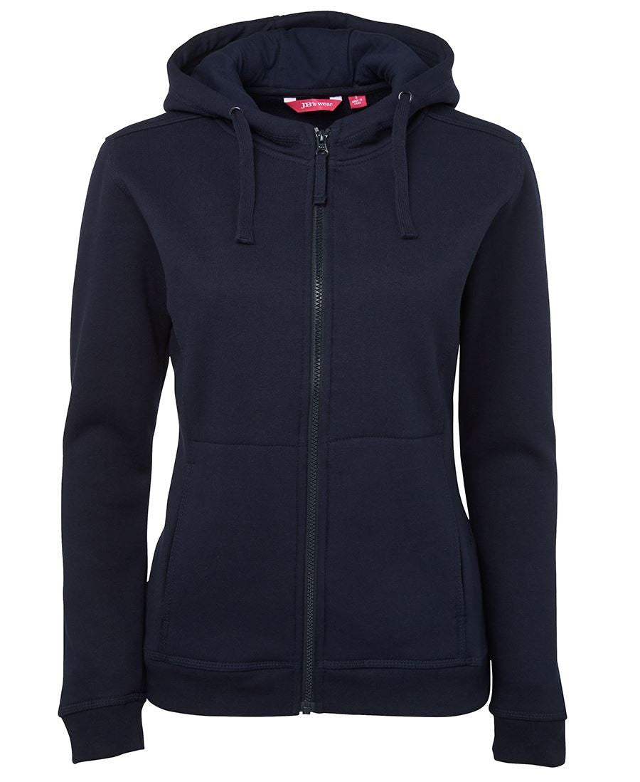 JB's Wear-JB's Ladies Full Zip Fleecy Hoodie-Navy / 8-Uniform Wholesalers - 5