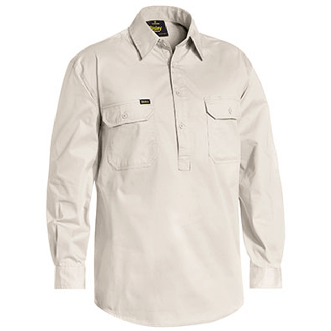 Bisley Closed Front Cool Lightweight Drill Shirt - Long Sleeve (BSC6820)