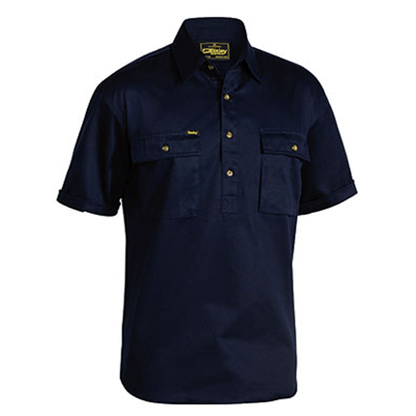 Bisley Closed Front Cotton Drill Shirt - Short Sleeve (BSC1433)