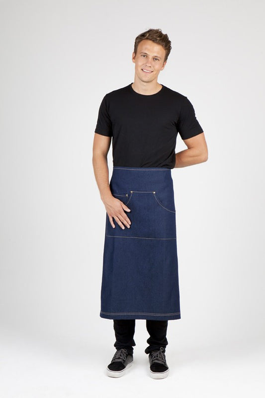 Ramo-Ramo Denim Full Length Apron (new)--Uniform Wholesalers - 1