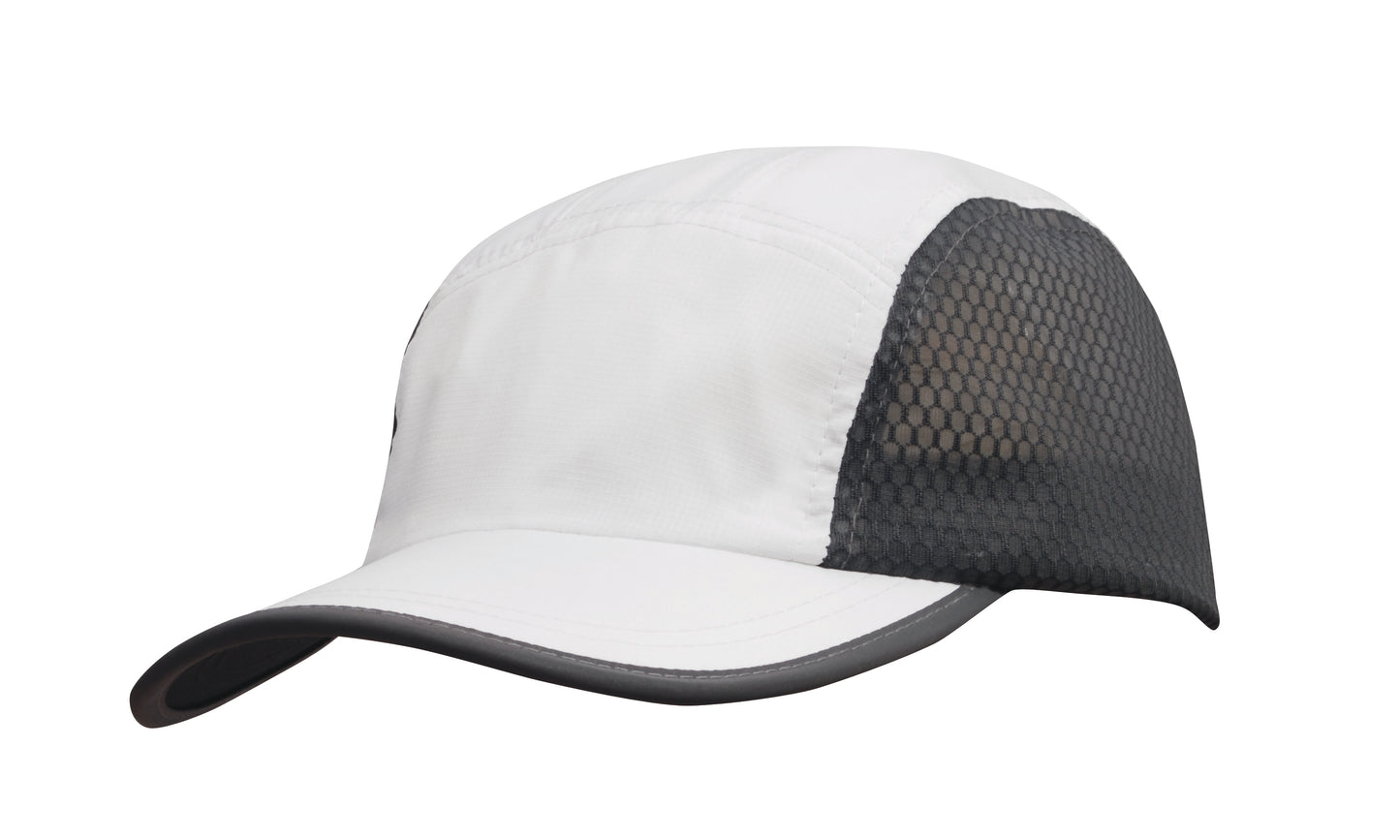 Headwear Sports Ripstop with Bee Hive Mesh and Towelling Sweatband (4003)