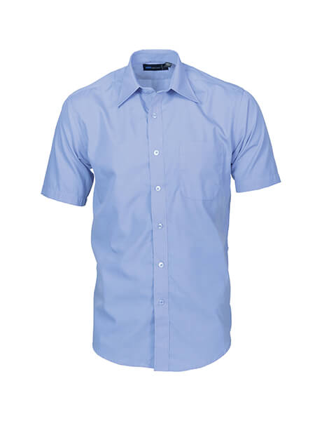 DNC Mens Premier Poplin Business Shirts - Short Sleeve (4151)